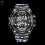 Multi Functional Digital Sport Watch With Rubber Band 100 Meters Water