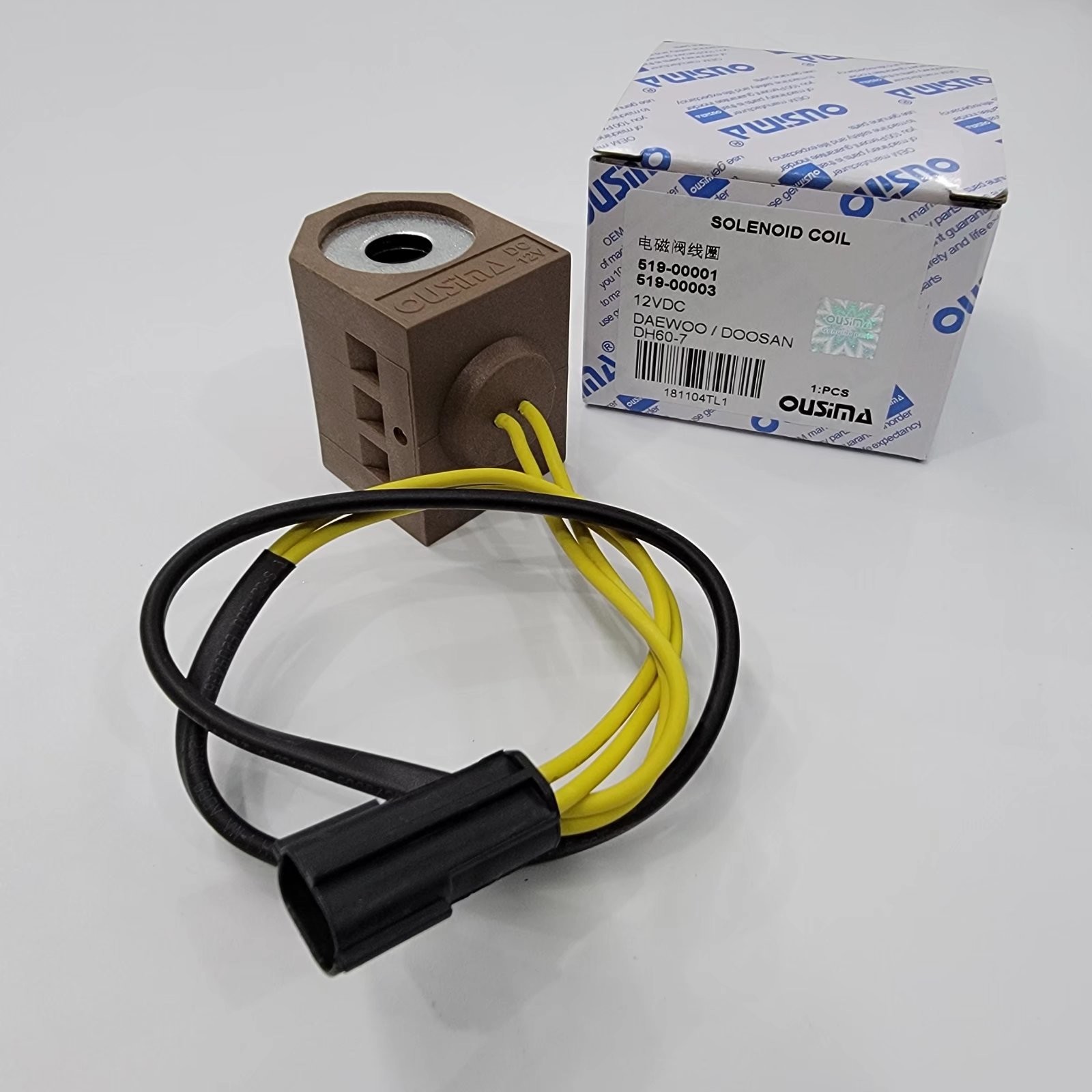 519-00001 519-00003 Solenoid Valve Coil For Doosan DH60-7