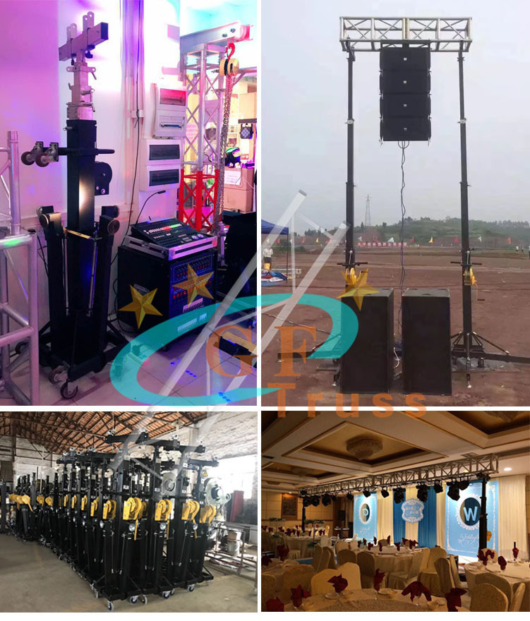 6061 T6 Crank Stand For Line Array Crank Lift Speaker Tower