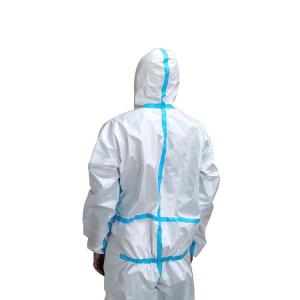 China PP SPP PP PE Medical Coverall Suit SMS Nonwoven Protective Clothing wholesale