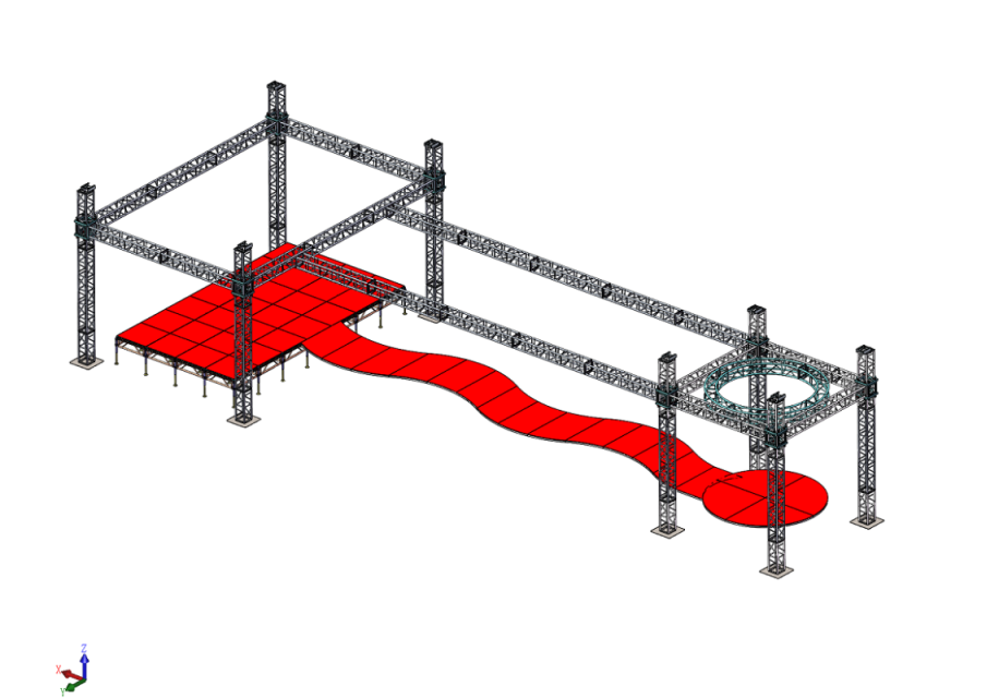 catwalk dancing lighting stage truss