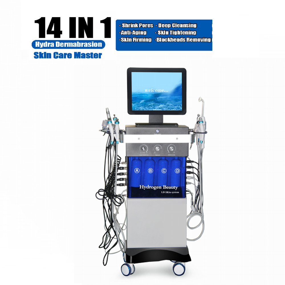 Multifunction Hydra Facial Machine Stationary Oxygen Beauty Machine 14 In 1