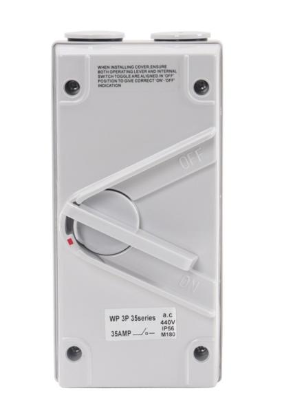 3P 440V HSP3-63-3 Outdoor Waterproof Isolator Switch 3 Pole 63A Weather