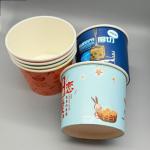 Customer printed disposable paper ice cream cup with dome lid wholesale,frozen