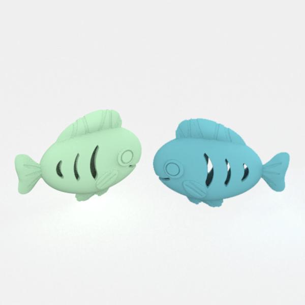 Wholesale colorful Bpa Free Food Grade Silicone Pet Dog Training Fish Shape Toys
