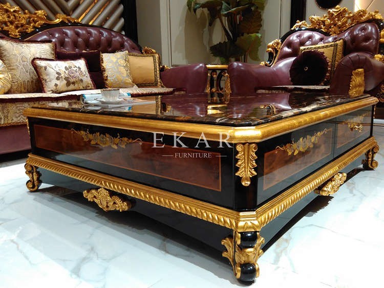 Golden furniture low table sculpture coffee table TT-019