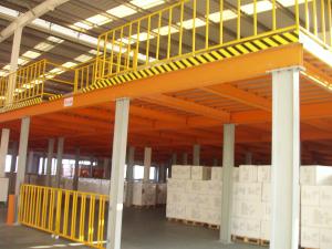 China H Beam Steel Storage Mezzanine Platforms , Workshop Warehouse Mezzanine Systems wholesale