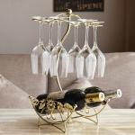 Bronze H43.5cm Wine Glass Upside Down Holder , 1.2kg Upside Down Glass Rack