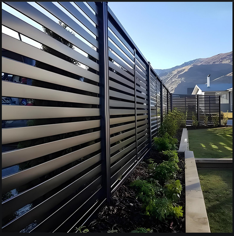 Modern Galvanized Metal Wall Fence for Indoor Outdoor Use