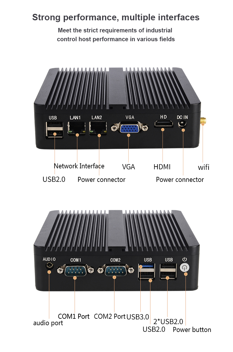 Fanless J4125 Portable OEM Industrial Mini PC Small Pocket Intel Mini Pc Computer