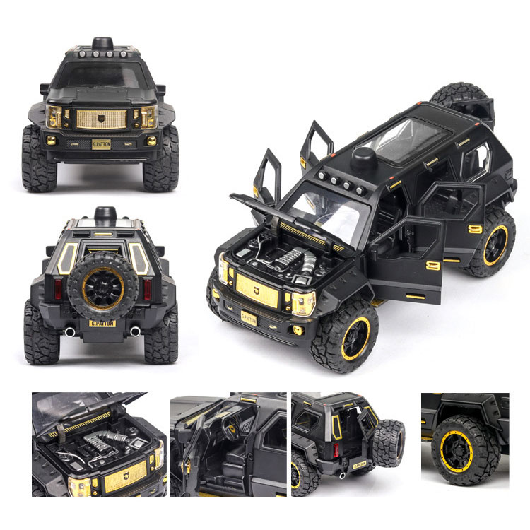 Simulation 1 24 Barton Children's Alloy Car Model with Sound and Light Door Opening