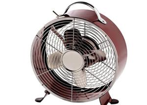 China Household 680mm Metal Round Retro Table Fan 25W Brushed Nickel CE RoHS wholesale