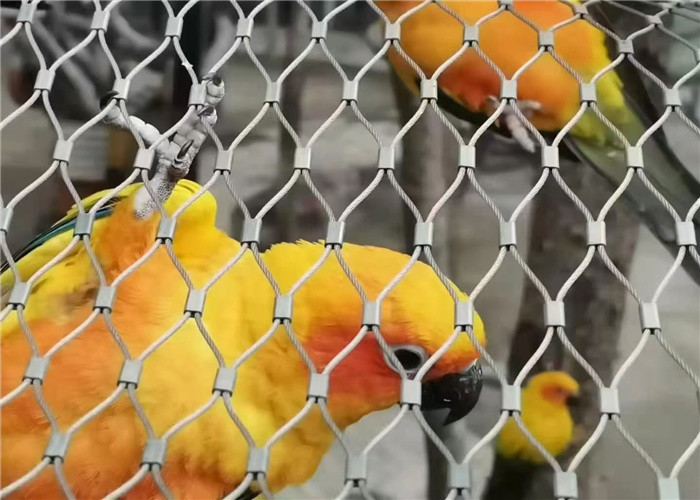 Oem Odm Stainless Steel Ferrule Rope Mesh In Animal Enclosure And Bird Cages