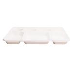 White Disposable Divided Plates Rectangle , Waterproof Rectangle Divided Paper