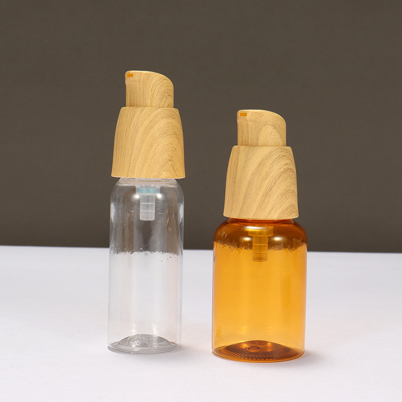 Outer Spring Airless 0.25cc Plastic Lotion Pump Hand Lotion Pump With Wood Grain