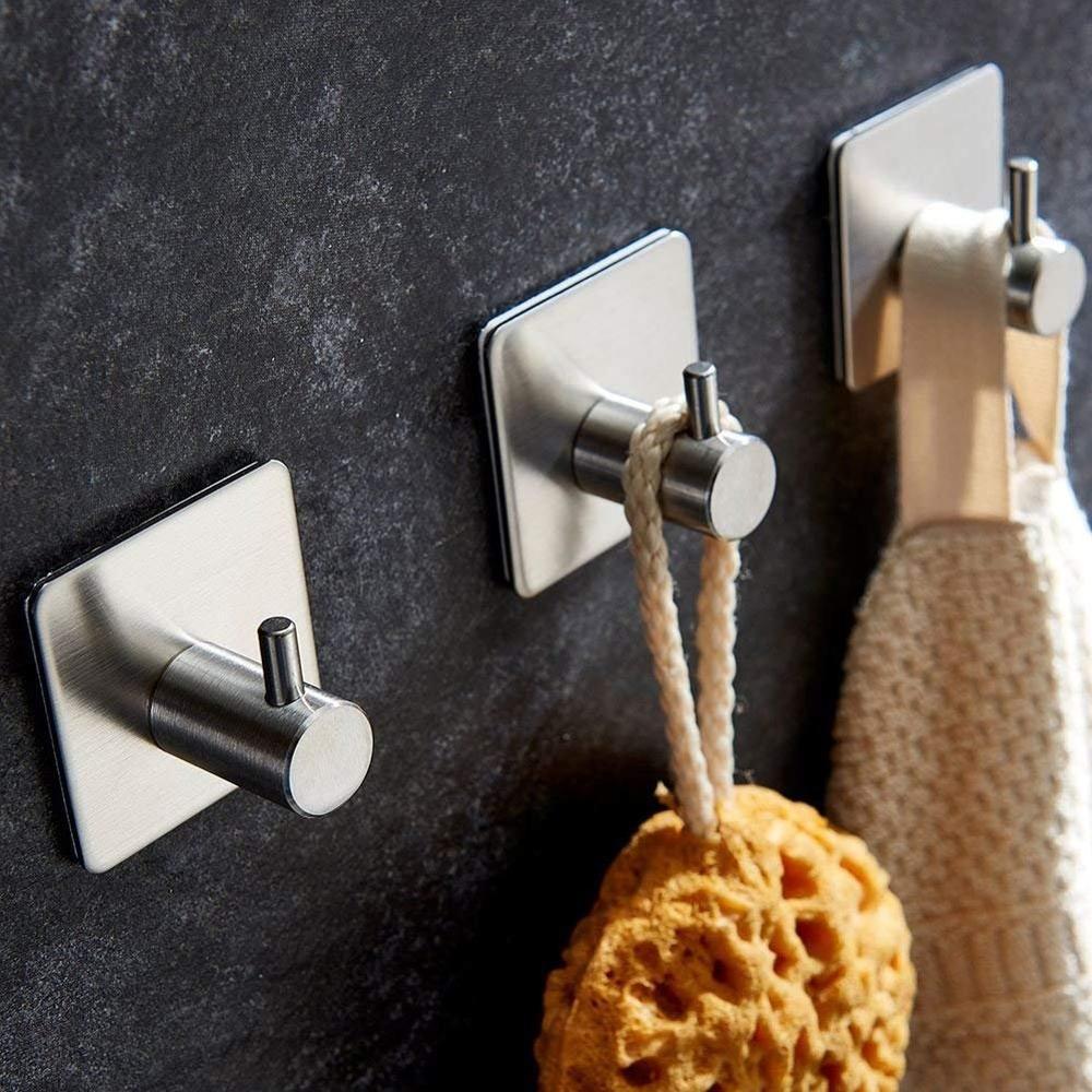 Chrome Stainless Steel Wall Hooks Single S Shape Kitchen Towel Robe Hooks