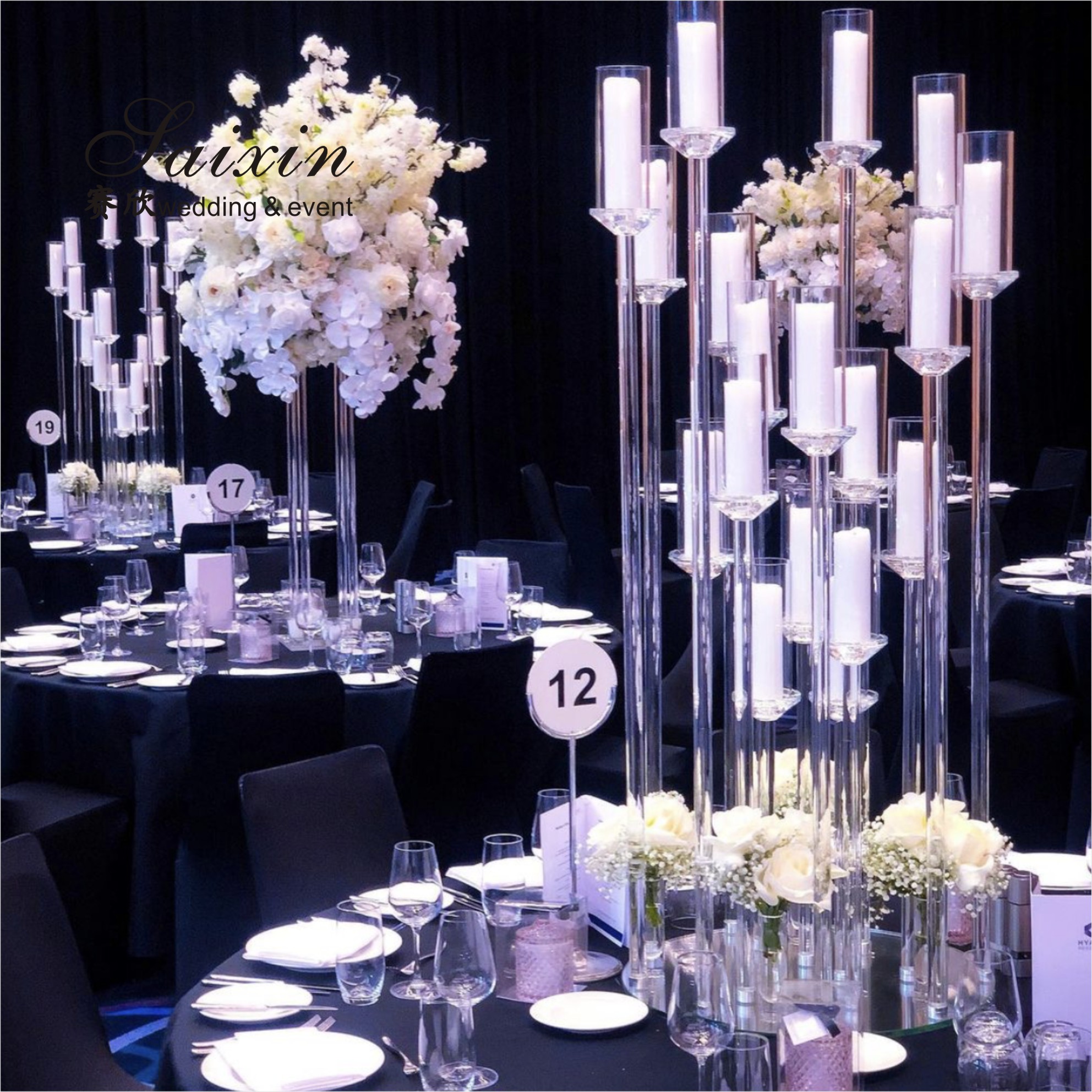 18 Arms Crystal Chandelier Candle Holder Christmas Tree 145cm
