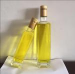 Clear Round Glass Olive Oil Bottle for Cooking Matte Surface Handling 100ml