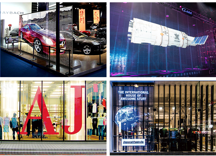 High Permeability Transparent LED Video Wall Outdoor LED Transparent Screen 1000x500mm