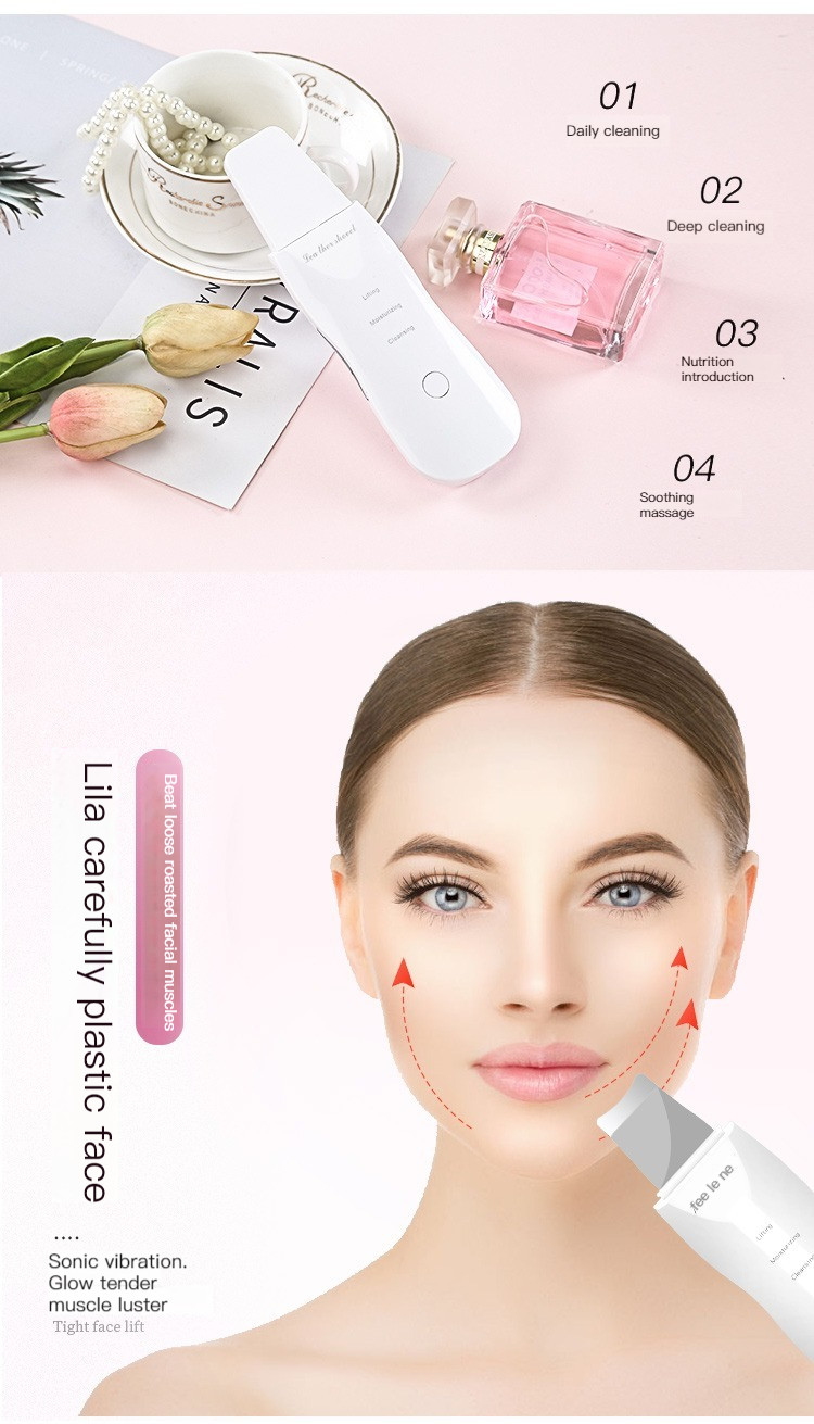 Electricity Ultrasonic Blackhead Remover Deep Face Cleaning Machine Skin Scrubber CE