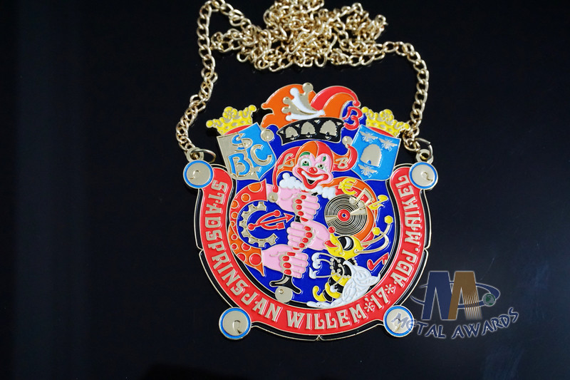 Commercial Non - Toxic Bulk Buy Medals , Gold Bronze Silver Medals With Chian