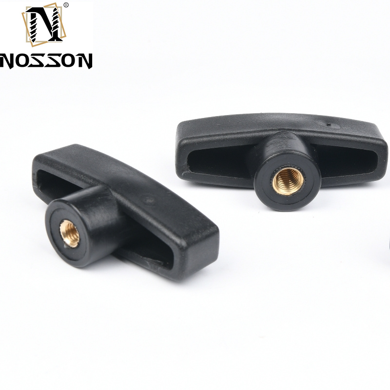 Black Oxide Finish Healthcare T-Head Plastic Knob for Easy Clamping and Tightening in Automotive Industry