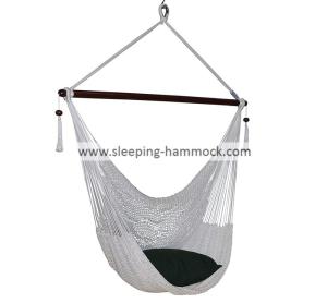 China Weather Resistant Personal White Hammock Swing Chair Outdoor 47 Inches Wide wholesale