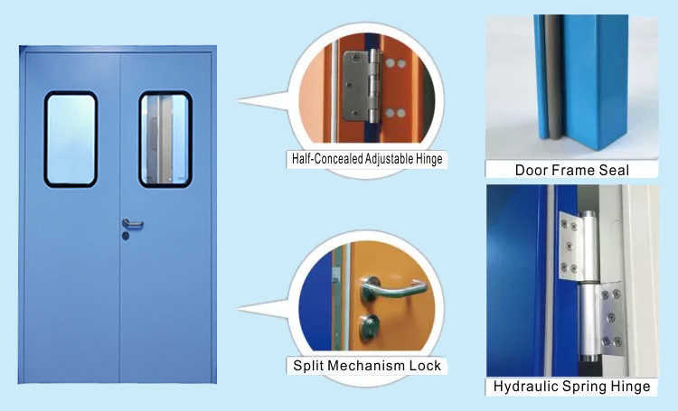 Foot Sensor ICU Stainless Steel Automatic Door