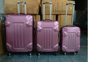 China 2 Zippers ABS Trolley Luggage Set Of 3 , Luggage Travel Set Bag Trolley Suitcase wholesale