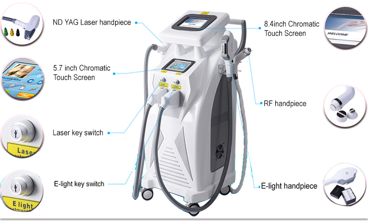 Hair OPT SHR Machine Black Doll Treatment Nd YAG Laser Tattoo Removal