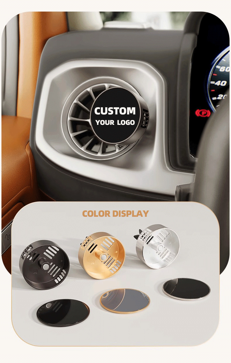Custom Logo Car Air Fresheners Car Perfume Vent Clip Vanilla, Lemon Fragrance