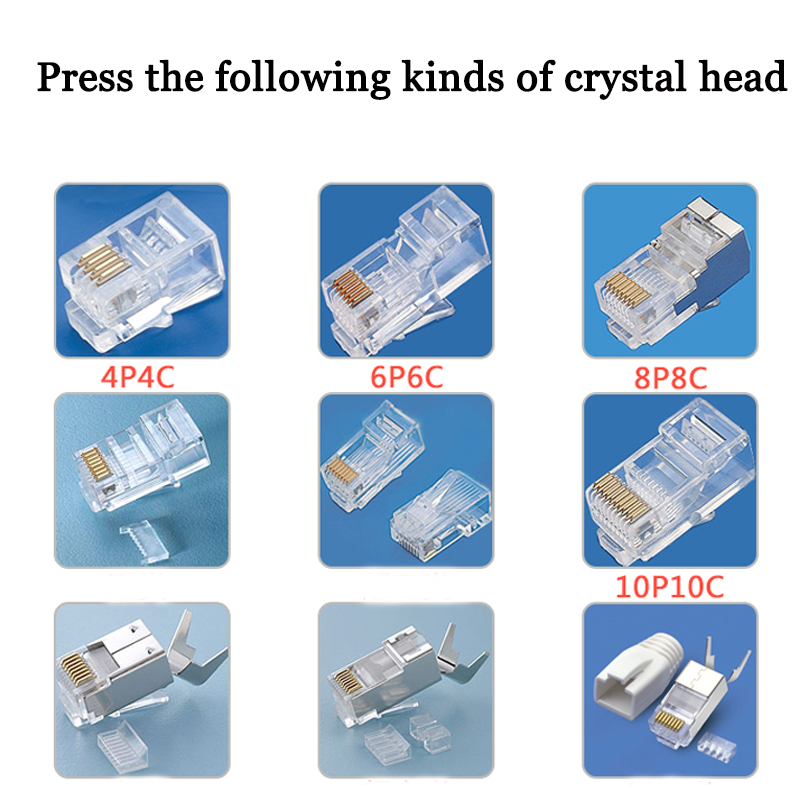 RJ45 Modular Plug Crimping Machine 0.5T Crimping Capacity Applicable Range 2P2C-8P8C