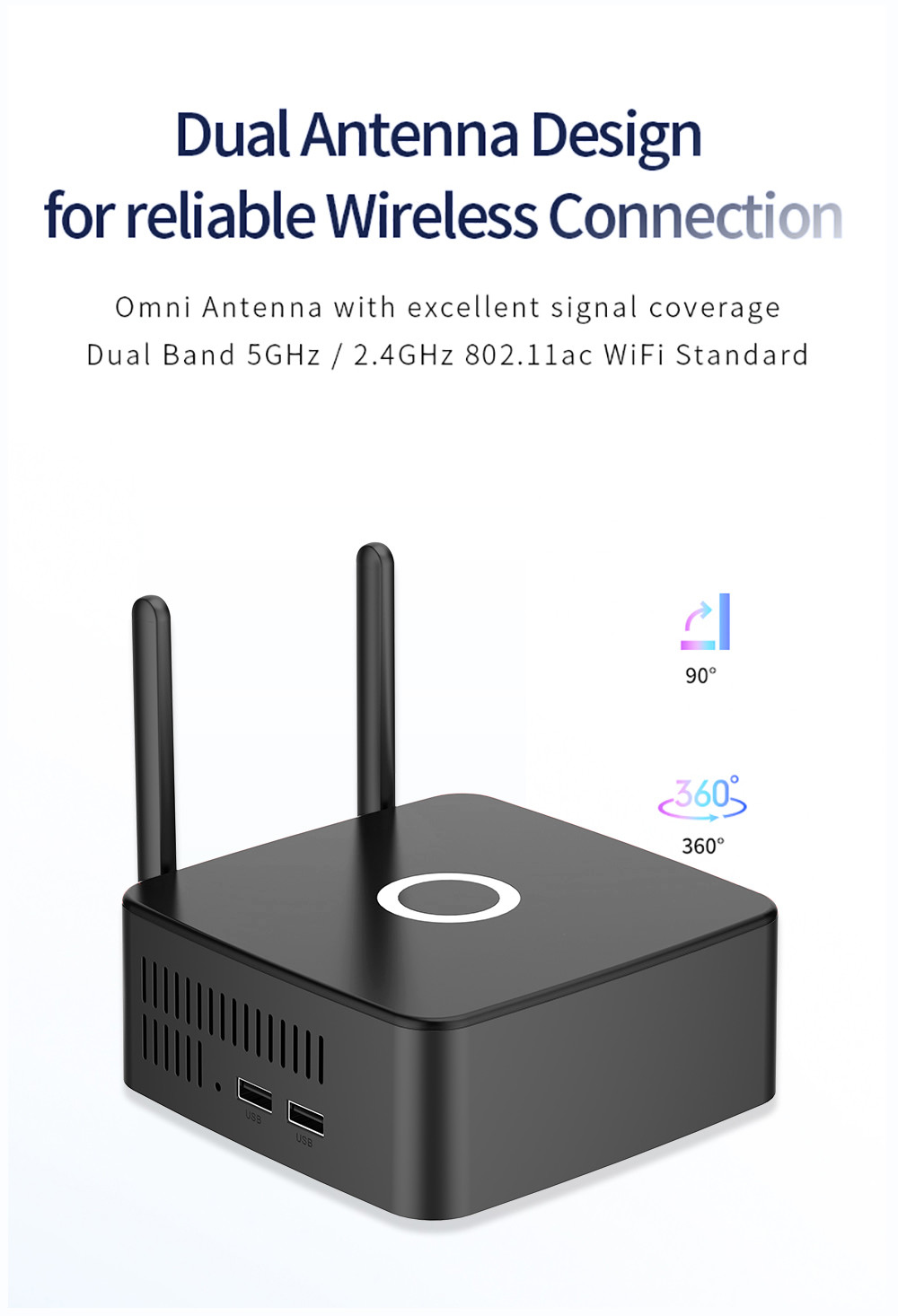 50 M Wireless Video Transmitter Receiver ISO , Hdmi Airplay Dlna Adapter
