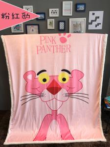 China Sherpa Backing Screen Printed Blanket , Flannel Fleece Blanket Cartoon Printed wholesale