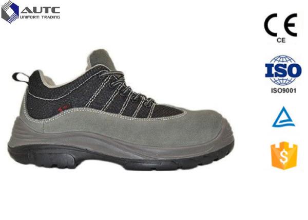 Black Worksite Steel Toe Work Boots , Steel Toe Dress Shoes For Men Smooth