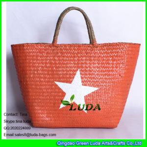 China LUDA wholesale summer straw tote bag lady seagrass straw hand bags wholesale