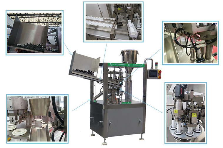 Soft Tube Filling Sealing Machine Vertical Cosmetics Ointment Plastic ZHY-YP60