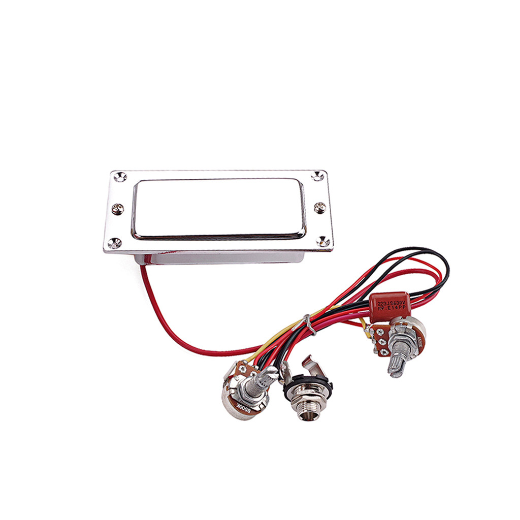 Dual Coil Closed Guitar Humbucker Pickup Pre-Wired With Volume And Tone Control 6.35 Output Jack