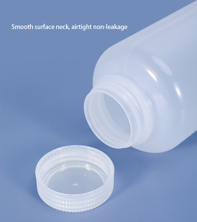 1L Transparent PP Thicken Plastic Chemical Reagent Lab Leakproof Bottles with Screw Lid