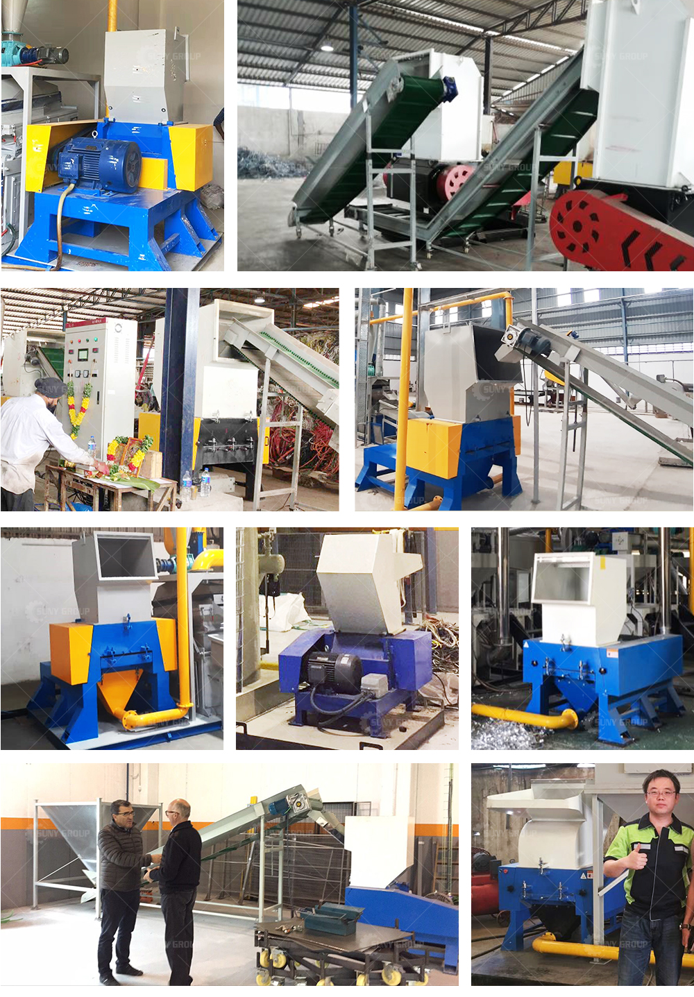 Plastic Knife Type Crusher Car Crushing Machine in Customized Color for End Customers