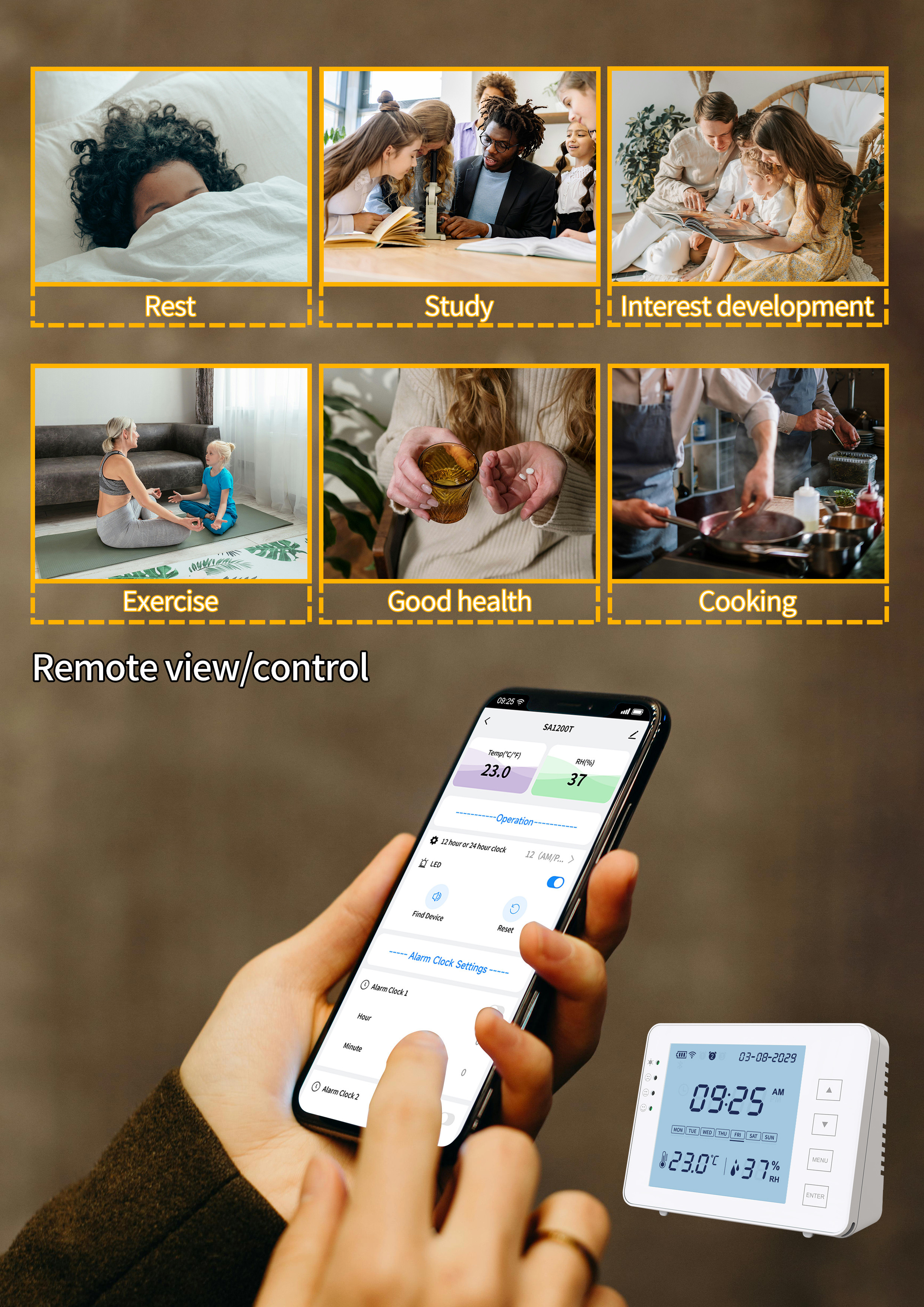 Smart Digital WiFi Thermometer Hygrometer Digital For Realtime Temperature & Humidity Monitoring