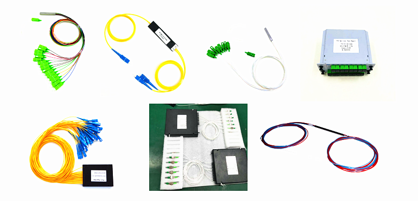 1260-1650nm 1x2 1x4 1x8 1x16 PLC splitter 1x32 single mode APC steel tube fiber optical