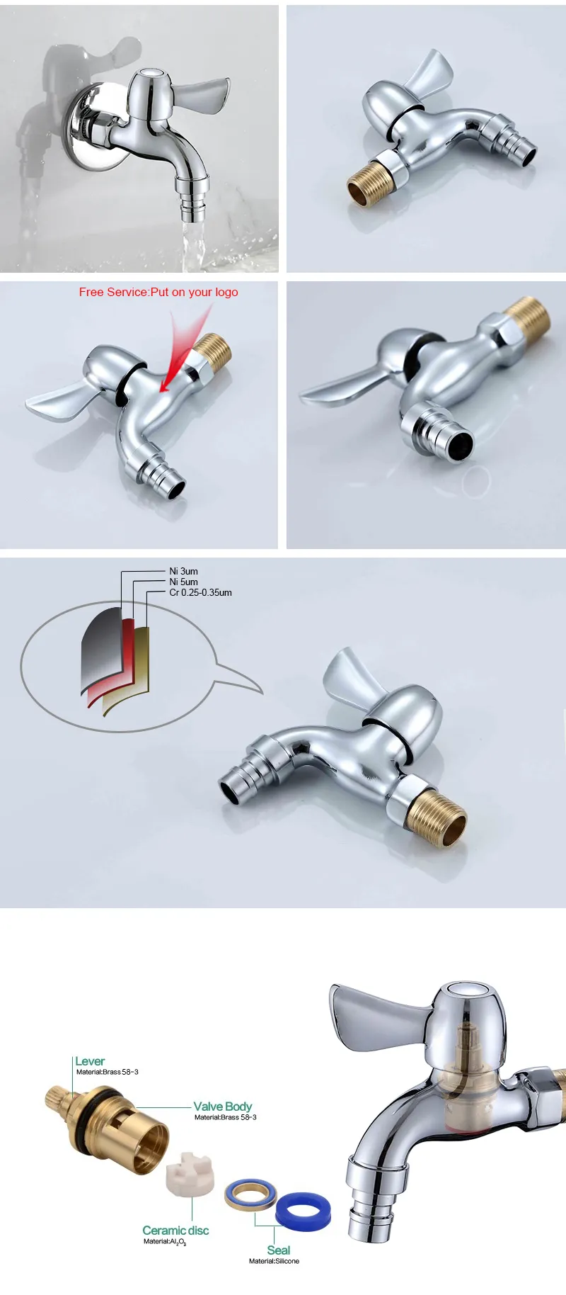 Modern Design Brass Basin Faucet With Plated Chrome Finish And Short Brass Valve Body