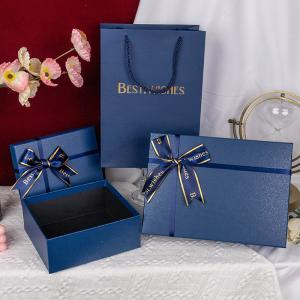 China Blue Suit-Clothing Gift Boxes With Bowknot, Rectangular Tiandihe Gift Boxes wholesale
