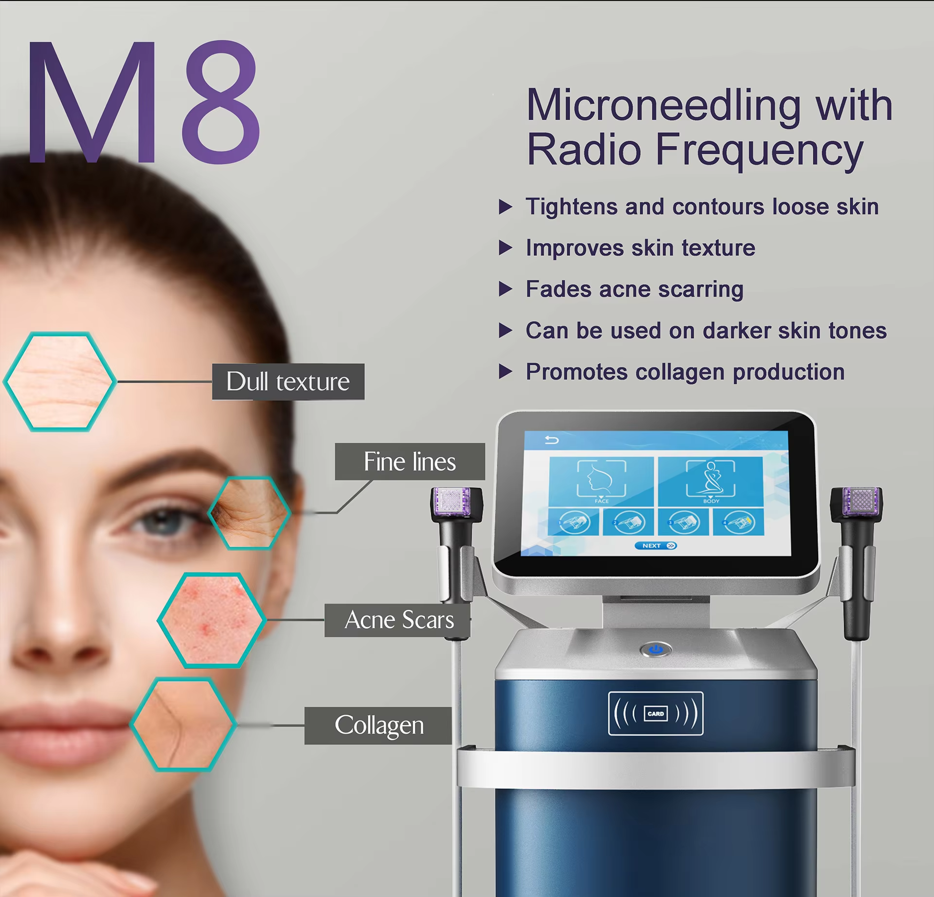Morpheus 8 Microneedle Fractional RF Machine Professional Rf Microneedling Machine