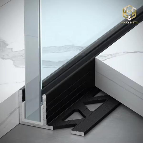 F-profile Tile Trim Shower Profiles Aluminium Shower Wall Profiles For Bathroom