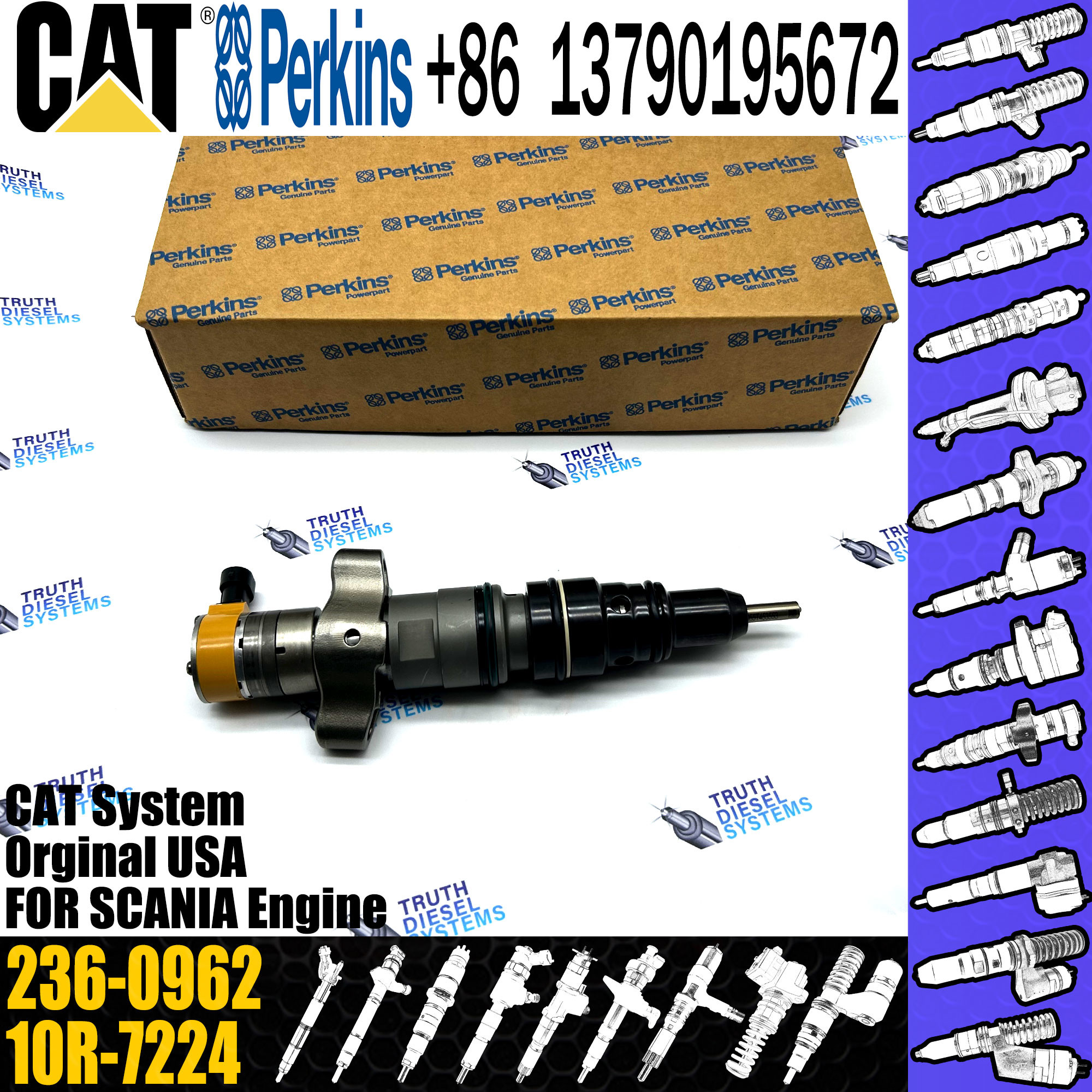 C9 fuel injector 236-0962 2360962 268-1835 for 330C injector