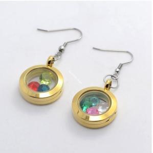 China New Fashion 316L Stainless Steel Floating Charm Memory Living Locket Earrings wholesale