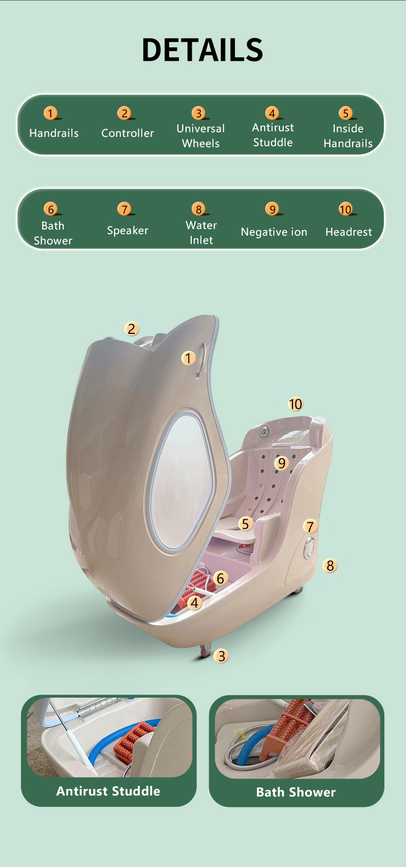 Full Body Ozone Sauna Hydrotherapy Spa Capsule Physical Therapy 200W