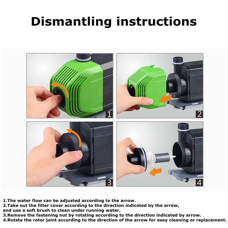 15/20/40W Hydroponics Aquarium Mini Pond Pumps Submersible Water Pump 220V